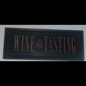 Wine tasting wall art wood sign